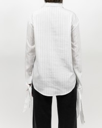 Tela - Camicia Rebel Fiocco Righe Bianca Donna 020155 Y001 FANTASIA I25