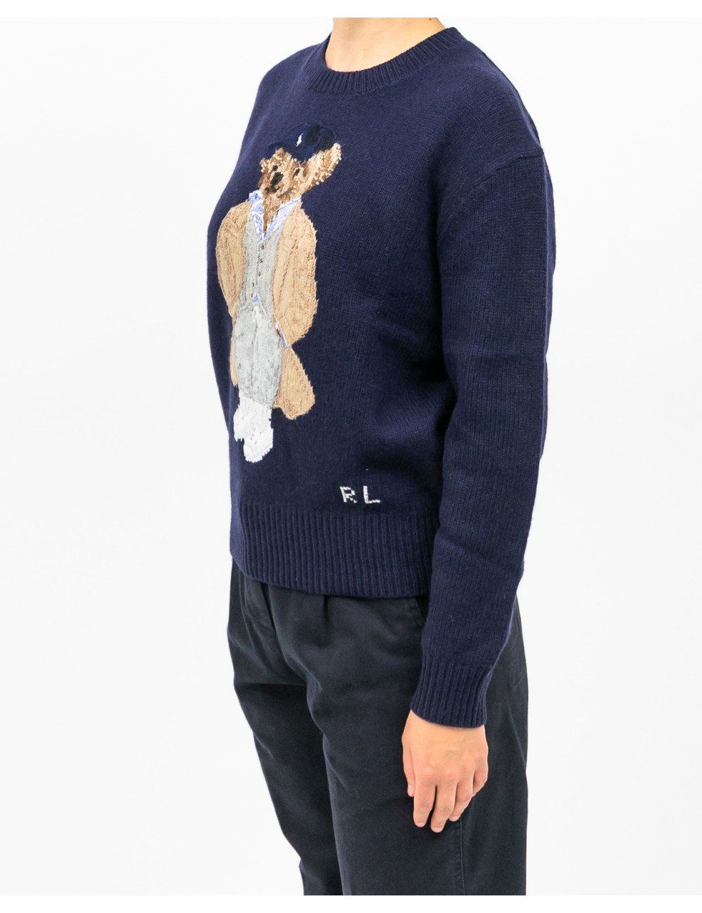 Polo Ralph Lauren - Maglia Bear Blu Donna 211972139001 I25