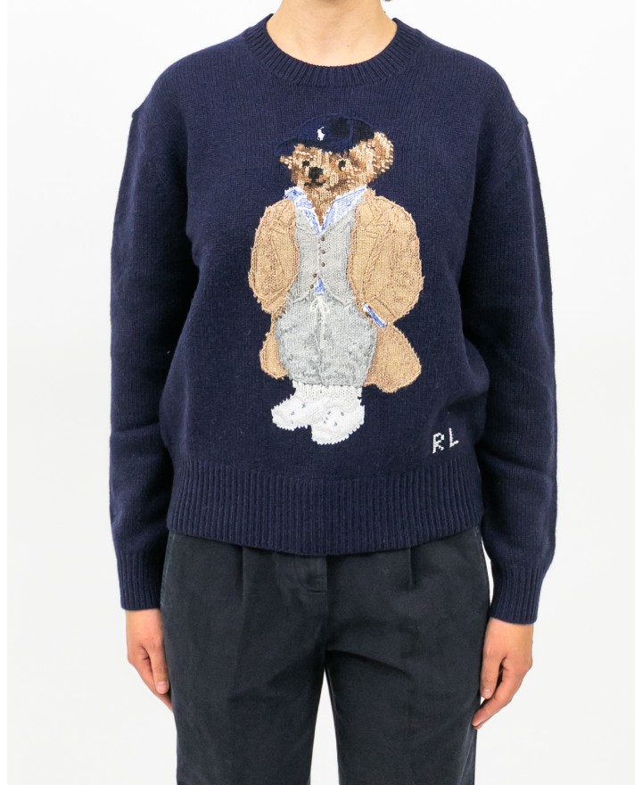 Polo Ralph Lauren - Maglia Bear Blu Donna 211972139001 I25