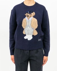 Polo Ralph Lauren - Maglia Bear Blu Donna 211972139001 I25