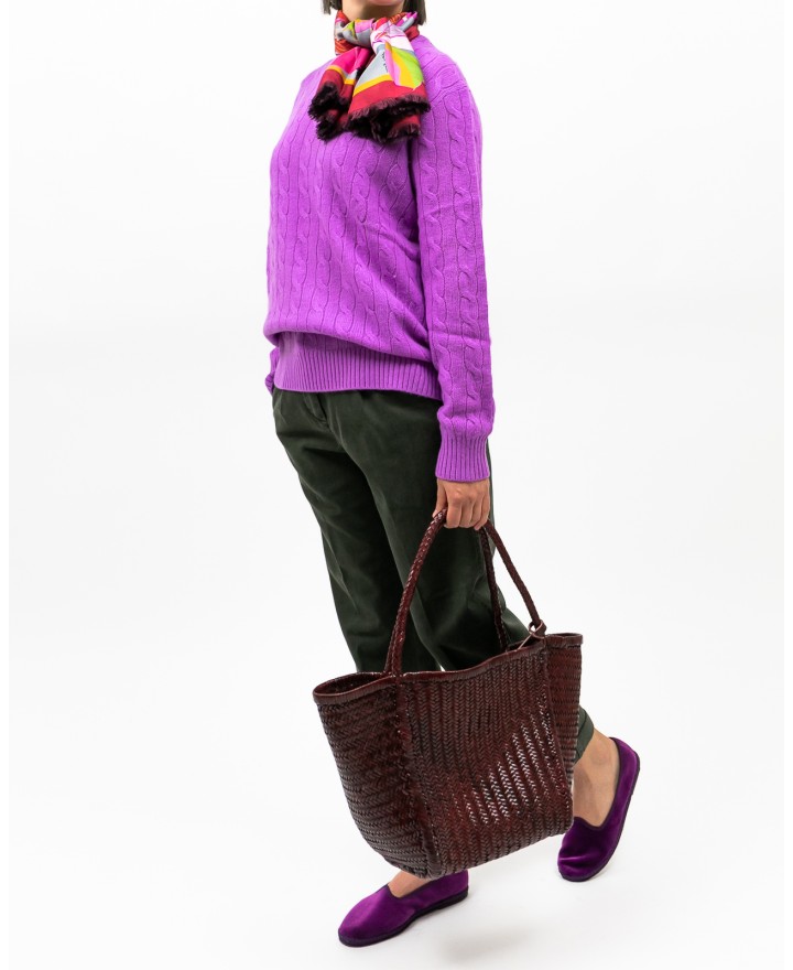 Polo Ralph Lauren - Maglia Over Treccia Glicine Donna 211972115003 I25