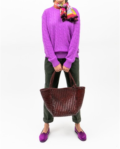 Polo Ralph Lauren - Maglia Over Treccia Glicine Donna 211972115003 I25