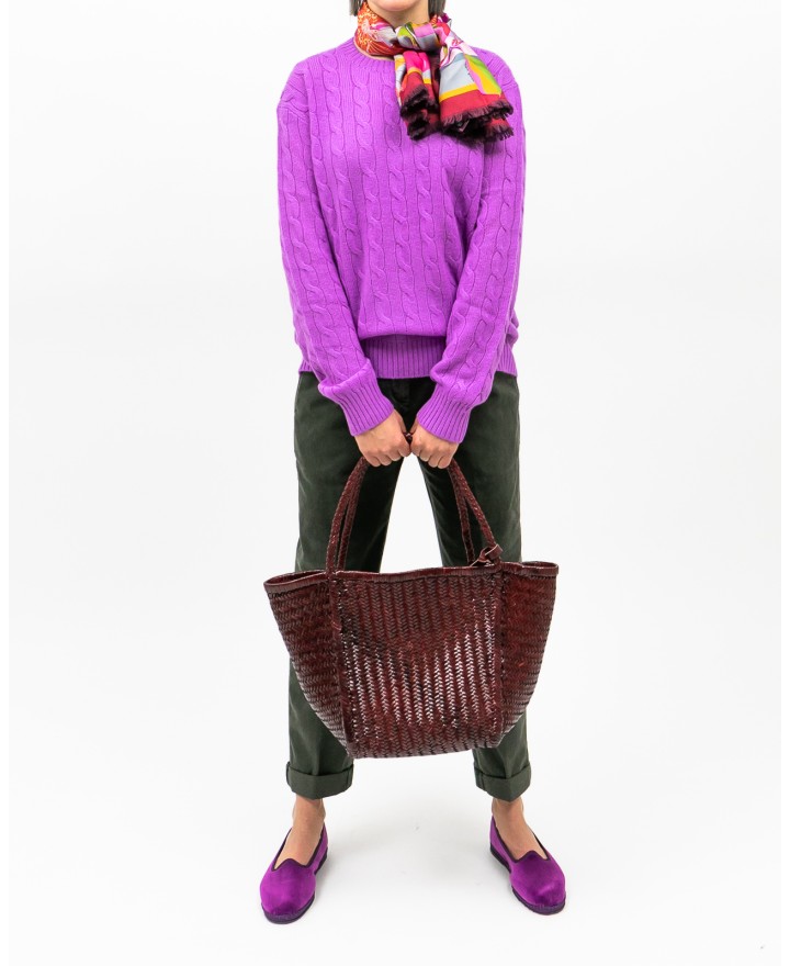 Polo Ralph Lauren - Maglia Over Treccia Glicine Donna 211972115003 I25