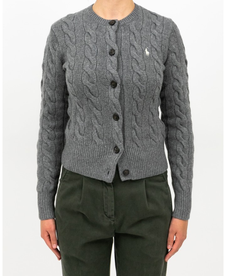 Polo Ralph Lauren - Cardigan Treccia Grigio Donna 211972104500 I25