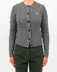 Polo Ralph Lauren - Cardigan Treccia Grigio Donna 211972104500 I25