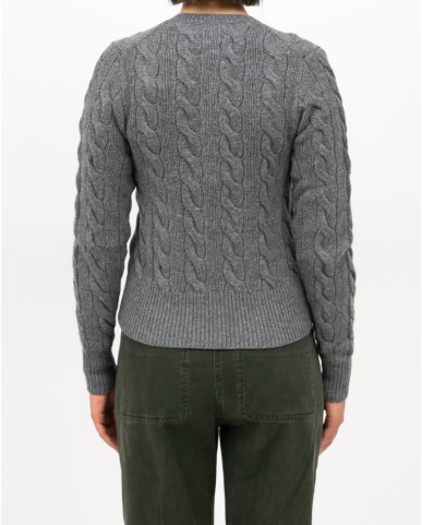 Polo Ralph Lauren - Cardigan Treccia Grigio Donna 211972104500 I25