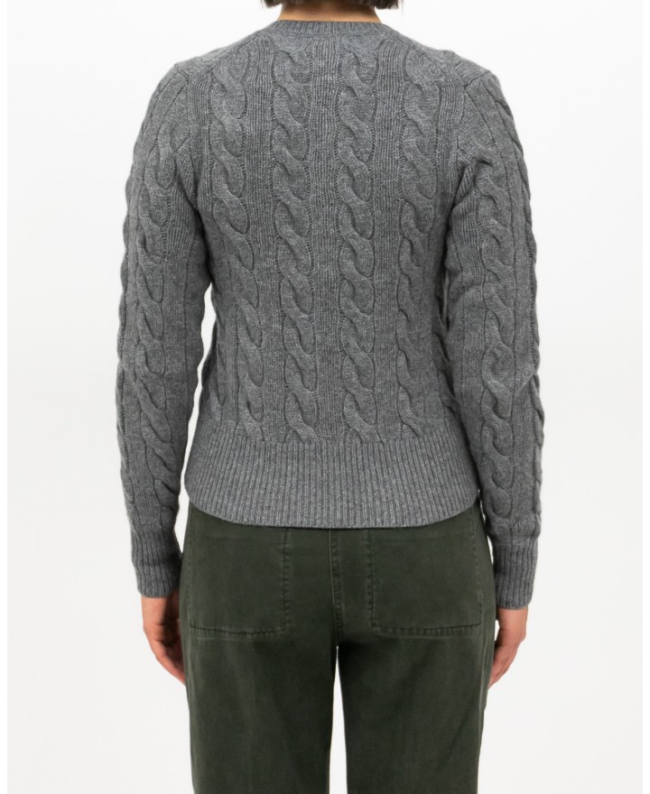 Polo Ralph Lauren - Cardigan Treccia Grigio Donna 211972104500 I25