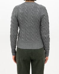 Polo Ralph Lauren - Cardigan Treccia Grigio Donna 211972104500 I25