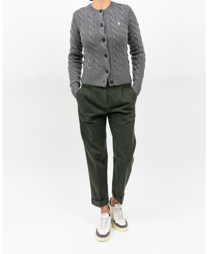 Polo Ralph Lauren - Cardigan Treccia Grigio Donna 211972104500 I25