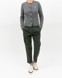 Polo Ralph Lauren - Cardigan Treccia Grigio Donna 211972104500 I25