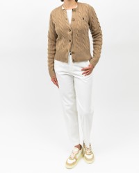 Polo Ralph Lauren - Cardigan Treccia Cammello Donna 211972104001 I25