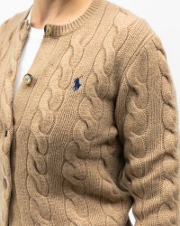 Polo Ralph Lauren - Cardigan Treccia Cammello Donna 211972104001 I25