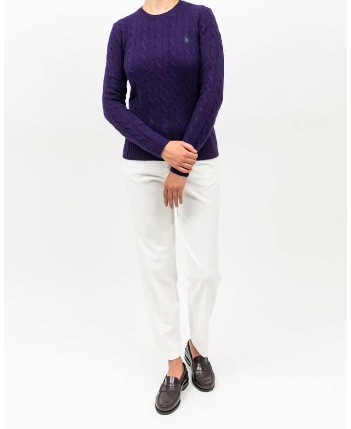 Polo Ralph Lauren - Maglia Treccia Viola Donna 211971865011 I25