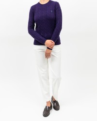 Polo Ralph Lauren - Maglia Treccia Viola Donna 211971865011 I25