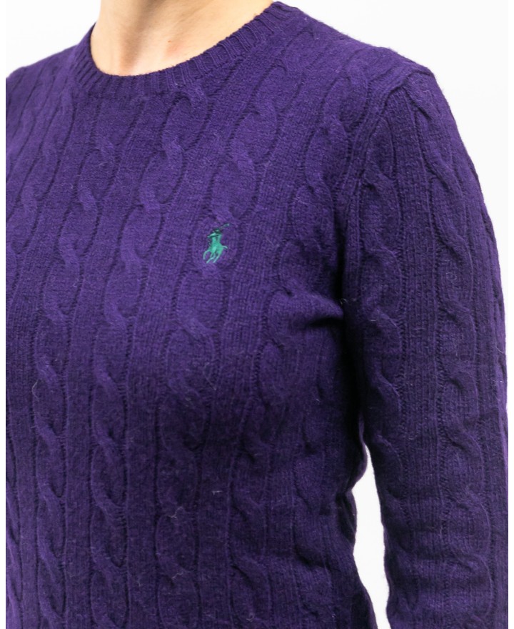 Polo Ralph Lauren - Maglia Treccia Viola Donna 211971865011 I25