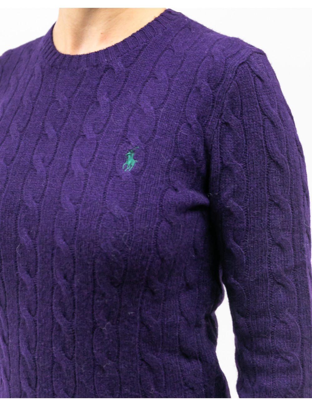 Polo Ralph Lauren - Maglia Treccia Viola Donna 211971865011 I25