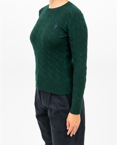 Polo Ralph Lauren - Maglia Treccia Verde Donna 211971865009 I25