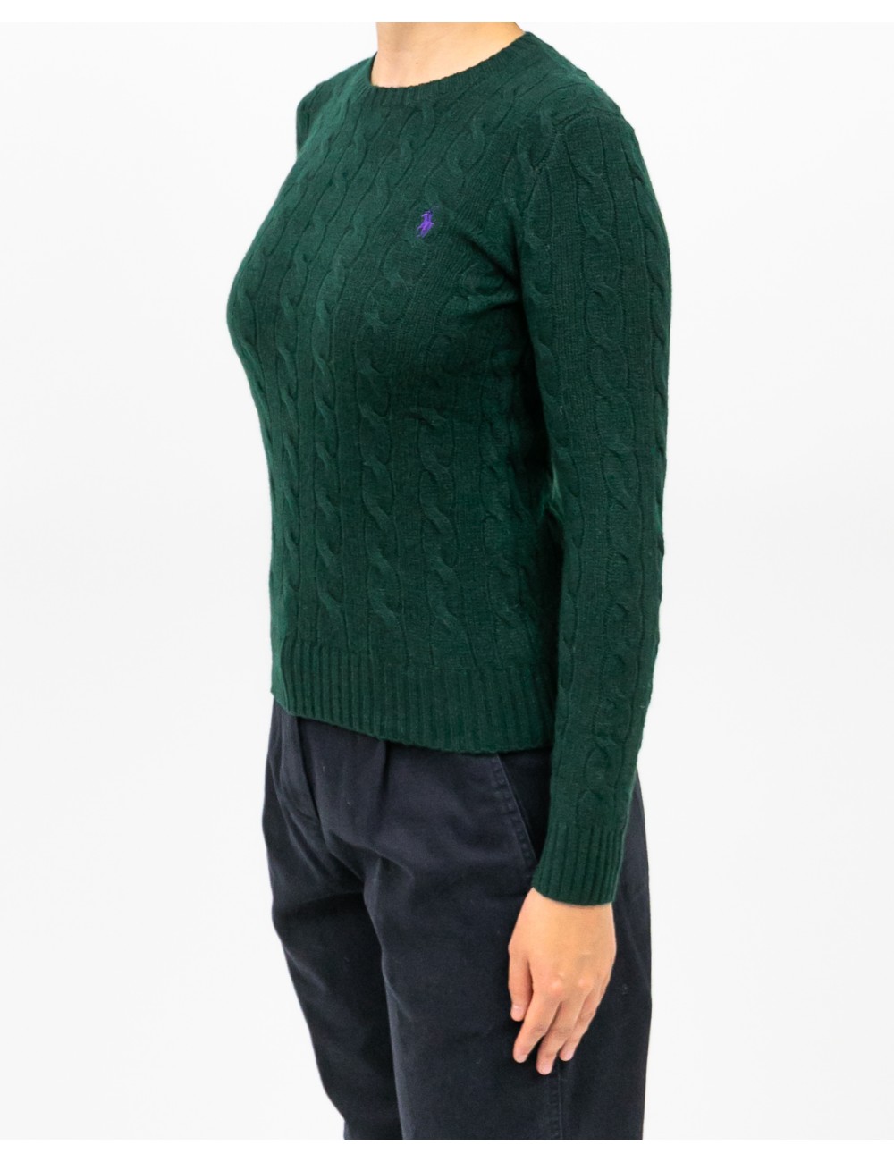 Polo Ralph Lauren - Maglia Treccia Verde Donna 211971865009 I25