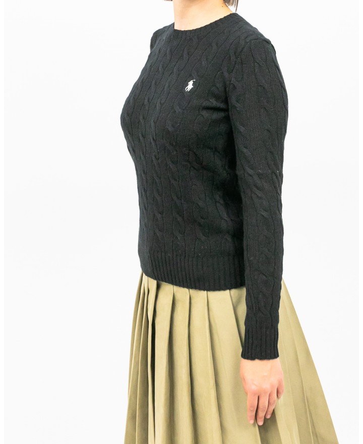 Polo Ralph Lauren - Maglia Treccia Nera Donna 211971865005 I25