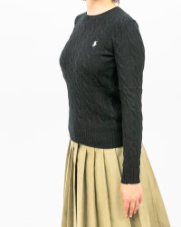 Polo Ralph Lauren - Maglia Treccia Nera Donna 211971865005 I25