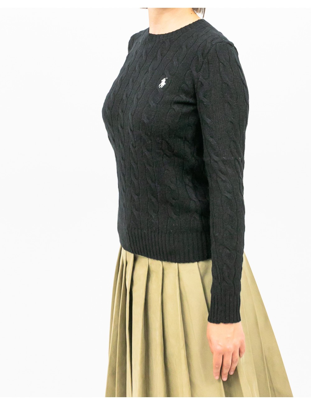 Polo Ralph Lauren - Maglia Treccia Nera Donna 211971865005 I25