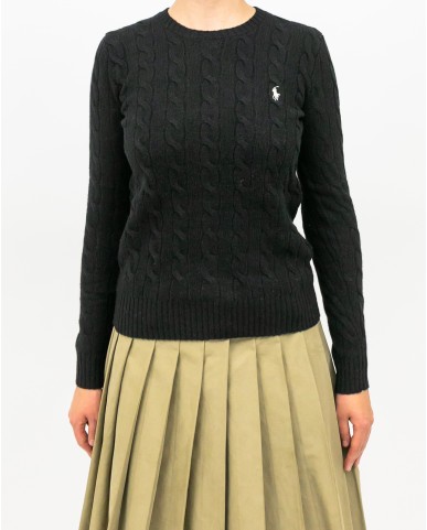 Polo Ralph Lauren - Maglia Treccia Nera Donna 211971865005 I25