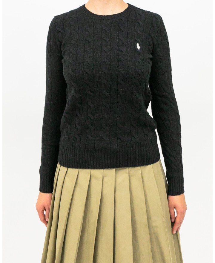 Polo Ralph Lauren - Maglia Treccia Nera Donna 211971865005 I25