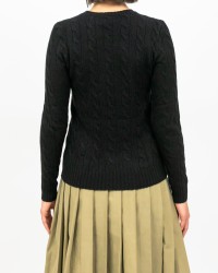 Polo Ralph Lauren - Maglia Treccia Nera Donna 211971865005 I25