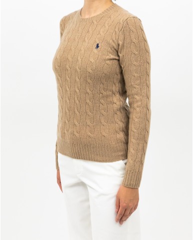 Polo Ralph Lauren - Maglia Treccia Cammello Donna 211971865002 I25