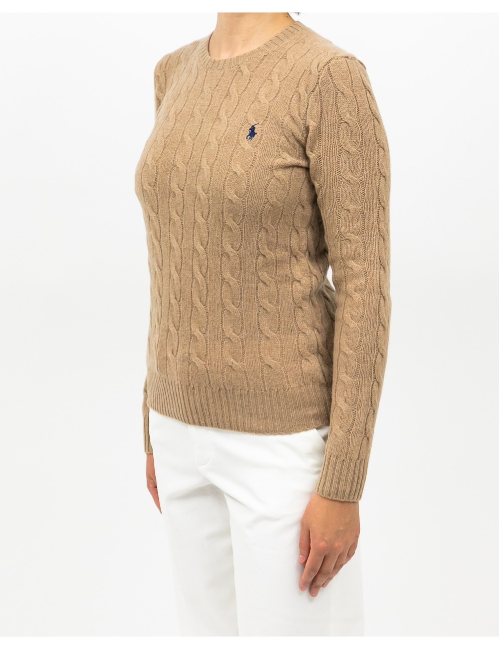 Polo Ralph Lauren - Maglia Treccia Cammello Donna 211971865002 I25