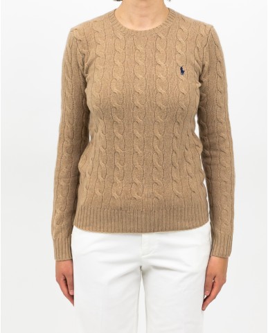 Polo Ralph Lauren - Maglia Treccia Cammello Donna 211971865002 I25