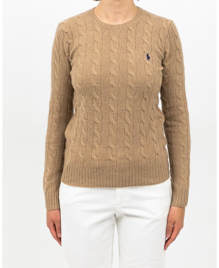 Polo Ralph Lauren - Maglia Treccia Cammello Donna 211971865002 I25