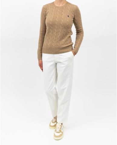 Polo Ralph Lauren - Maglia Treccia Cammello Donna 211971865002 I25