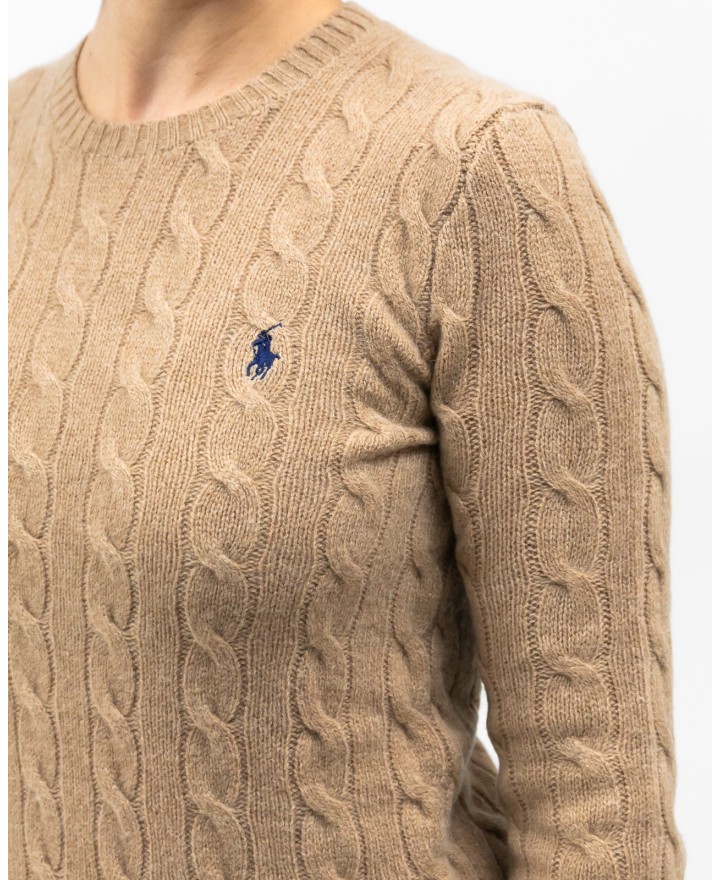Polo Ralph Lauren - Maglia Treccia Cammello Donna 211971865002 I25