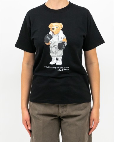 Polo Ralph Lauren - T-shirt Bear Nera Donna 211971709001 I25