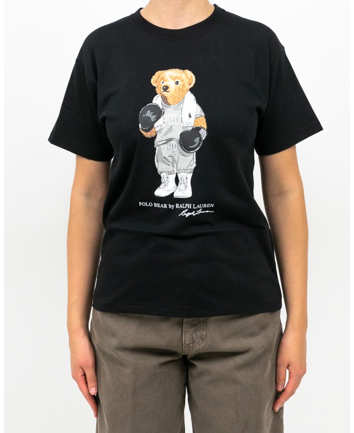 Polo Ralph Lauren - T-shirt Bear Nera Donna 211971709001 I25