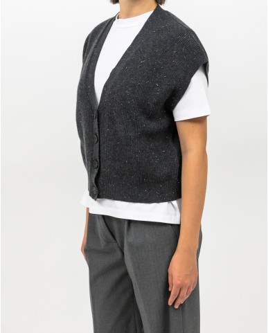 Peserico - Gilet Lana Cashmere Grigio Donna S99418F12 073 I25