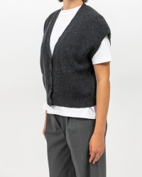 Peserico - Gilet Lana Cashmere Grigio Donna S99418F12 073 I25