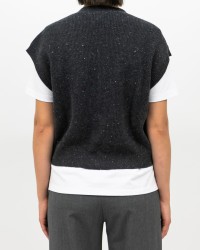 Peserico - Gilet Lana Cashmere Grigio Donna S99418F12 073 I25