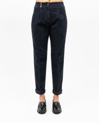 Peserico - Women's Blue Cotton Twill Pants P04987L51 061 I25