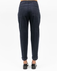 Peserico - Women's Blue Cotton Twill Pants P04987L51 061 I25