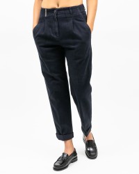Peserico - Women's Blue Cotton Twill Pants P04987L51 061 I25