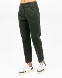Peserico - Women's Green Cotton Twill Pants P04987L51 039 I25
