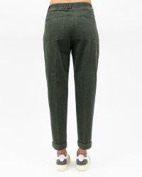 Peserico - Women's Green Cotton Twill Pants P04987L51 039 I25