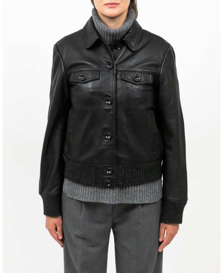 The Jackie - Women's Black Crux Leather Jacket CRUX CLOU 20 I25