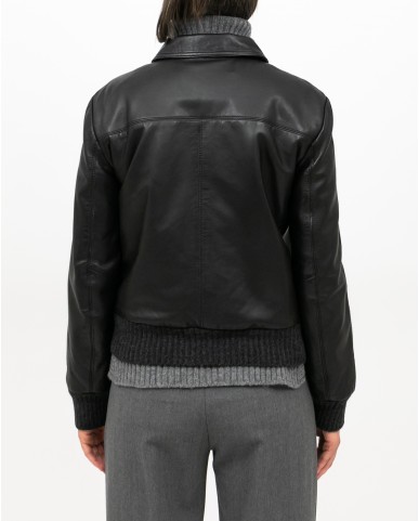 The Jackie - Women's Black Crux Leather Jacket CRUX CLOU 20 I25