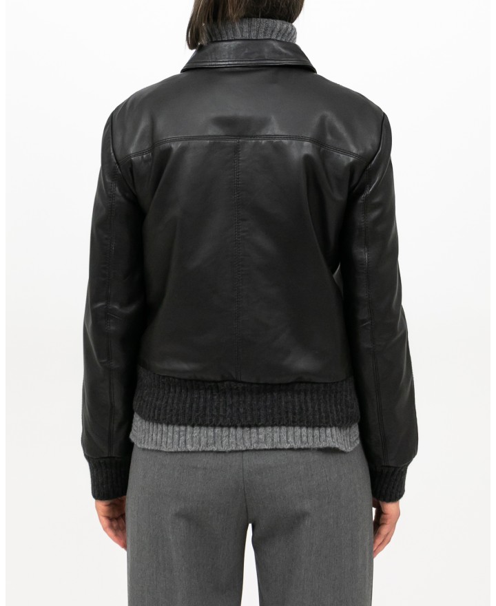 The Jackie - Women's Black Crux Leather Jacket CRUX CLOU 20 I25