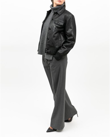 The Jackie - Women's Black Crux Leather Jacket CRUX CLOU 20 I25