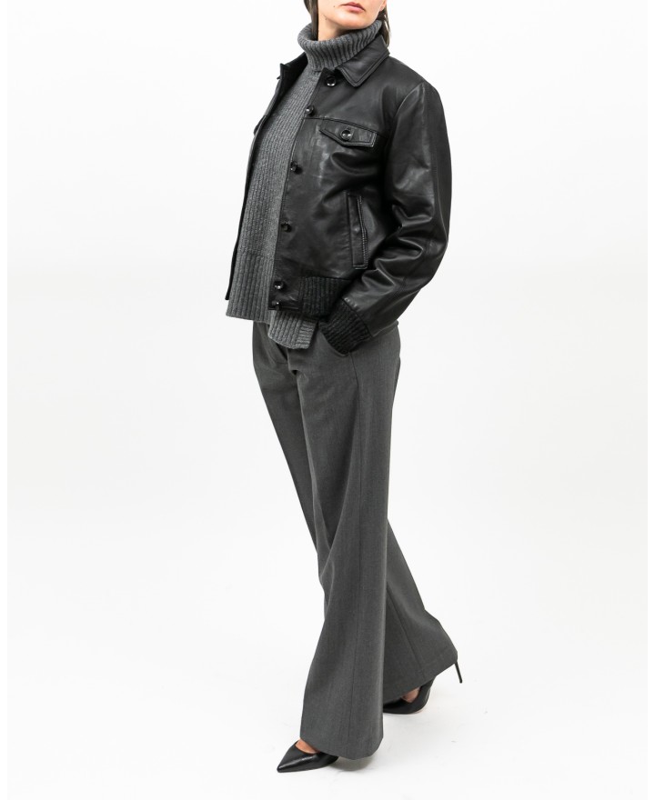 The Jackie - Women's Black Crux Leather Jacket CRUX CLOU 20 I25