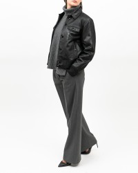 The Jackie - Women's Black Crux Leather Jacket CRUX CLOU 20 I25